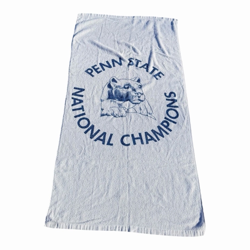 Vintage Penn State Beach Towel Nittany Lions 54" X 28" PSU National Champs JoePa